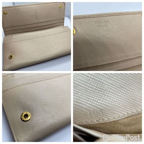 Authentic Prada Milano Beige Leather Long Designer Wallet - Picture 3 of 16